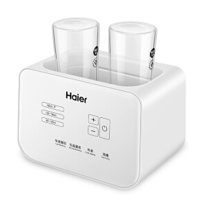 海尔（Haier）婴儿双奶瓶消毒器温奶器恒温暖奶器 多功能加热辅食调奶器HBW-D02